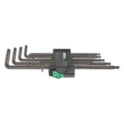 Wera Winkelschlüsselsatz 967/9 TX XL 1, 9-teilig, T8-T40, BlackLaser, Zinkphosphatier... WERA-05024460001 4013288193520 (Abb. 1)