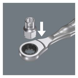 Wera Bitumschaltknarre Zyklop Mini 2, 107mm, 1/4", 05003660001... WERA-05003660001 4013288179616 (Abb. 1)