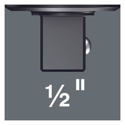 Wera Einsteckknarre 7772 C, 9x12mm, 1/2" x 58mm, umschaltbar, Chrom-Vanadium-Stahl, M... WERA-05078637001 4013288196453 (Abb. 1)