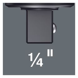 Wera Einsteckknarre 7772 A, umschaltbar, 9x12mm, 1/4", Chrom-Vanadium-Stahl, Mattverc... WERA-05078635001 4013288196347 (Abb. 1)