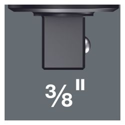 Wera Einsteckknarre 7772 B, umschaltbar, 9x12mm, 3/8", Chrom-Vanadium-Stahl, Mattverc... WERA-05078636001 4013288196446 (Abb. 1)