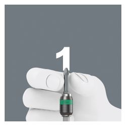 Wera Universalhalter Rapidaptor 888/4/1 K, 1/4"-Sechskant x 50mm, unmagnetisch, 05052... WERA-05052500001 4013288095619 (Abb. 1)