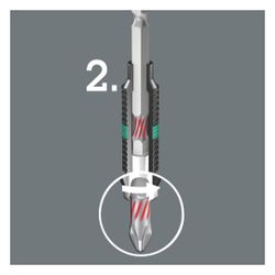 Wera Phillips-Bit 851/1 BTZ, PH 3, 25mm, 1/4"-Sechskant, BiTorsion, Zähhart, 05056424... WERA-05056424001 4013288034472 (Abb. 1)