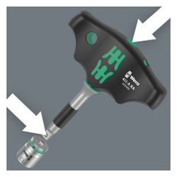 Wera Quergriff-Adapterschraubendreher 411 A RA, 1/4", 45mm, 05023460001... WERA-05023460001 4013288222817 (Abb. 1)