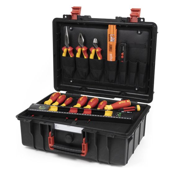 Wiha Werkzeugkoffer Basic L electric, 18-tlg, 45,7x36,7x18,3cm, Polypropylen