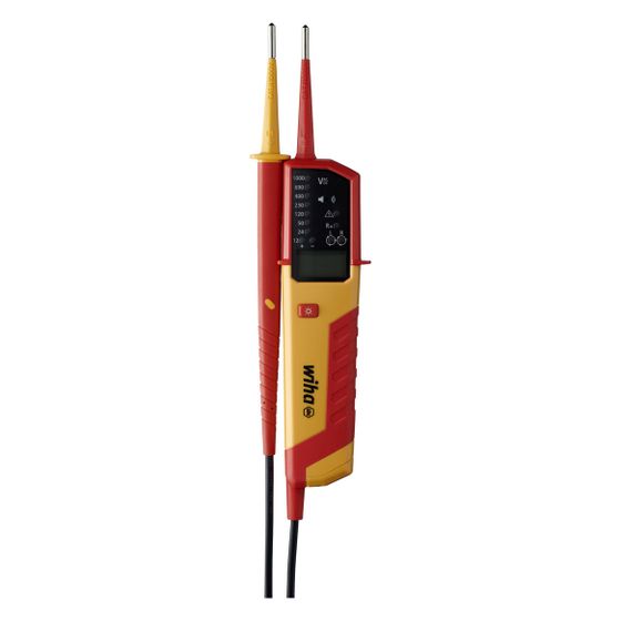Wiha Spannungs- und Durchgangsprüfer 255-15, 12-1.000V AC, 12-1.500V DC, CAT IV, 282mm, LCD, Messstellenbeleuchtung