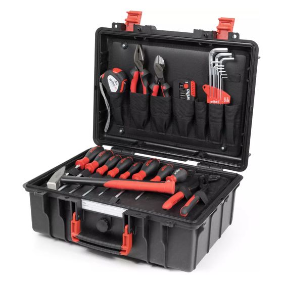 Wiha Werkzeugkoffer Basic Set L mechanic, 35-teilig, IP 67, 457x367x183mm, Polypropylen