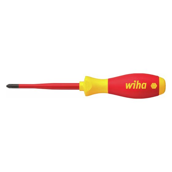 Wiha Schraubendreher SoftFinish electric slimFix 3271, SL/PH2 x 100 mm, 218 mm, Chrom-Vanadium-Molybdän-Stahl