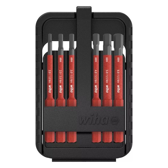 Wiha VDE-slimBit-Set Innensechskant, 75mm, 6-teilig, 36089