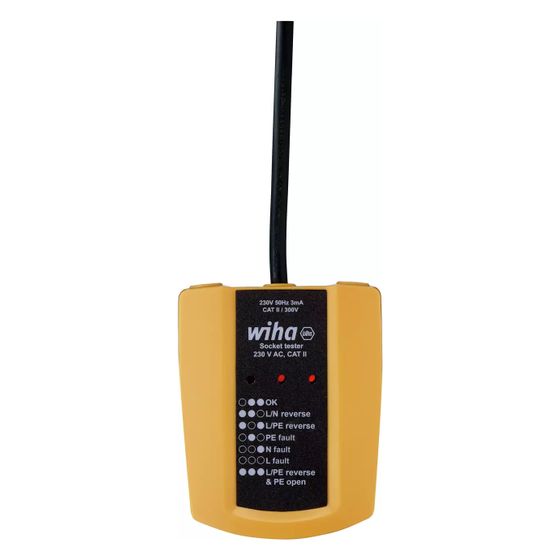 Wiha Steckdosentester 25561, 230V, 93mm, CAT II 300V, IP40