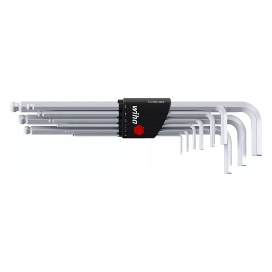 Wiha Winkelschlüssel-Set Sechskant mit Kugelkopf, 1,5-10mm, silber