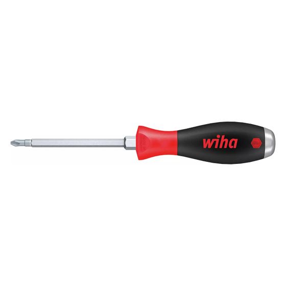 Wiha Phillips-Schraubendreher SoftFinish 531, PH2 x 100 mm, Sechskantklinge, Schlagkappe, Chrom-Vanadium-Molybdän-Stahl