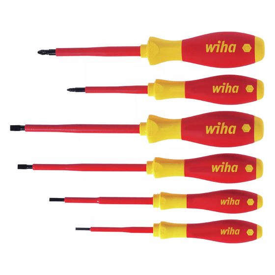 Wiha Schraubendreher-Set SoftFinish electric 320NZK6S0, 1.000V, Chrom-Vanadium-Molybdän-Stahl
