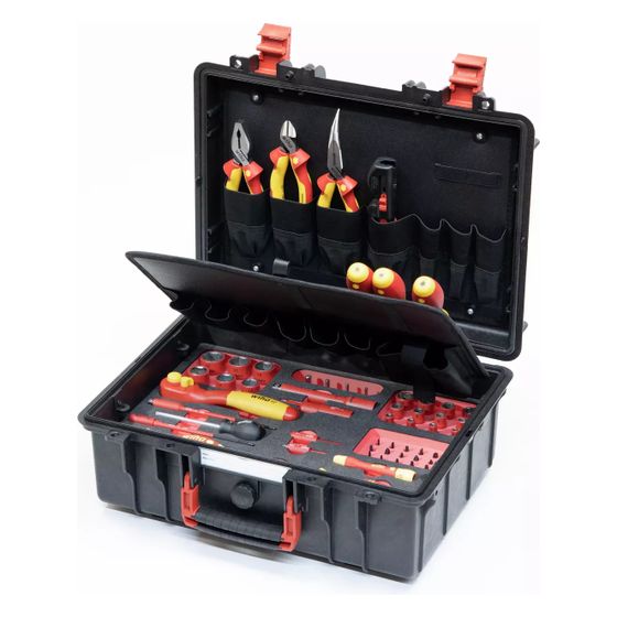 Wiha Werkzeugkoffer eMobility Set L, 62tlg, 45,7x36,7x18,3cm, Polypropylen