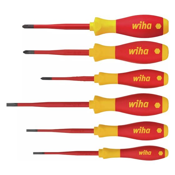 Wiha Schraubendrehersatz SoftFinish electric slimFix, 1.000V, 6-teilig, 3201K6001