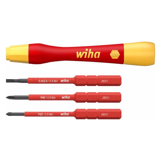 Wiha Feinschraubendreher-Set PicoFinish slimVario electric, 1.000 V, 4-teilig, SB28310401