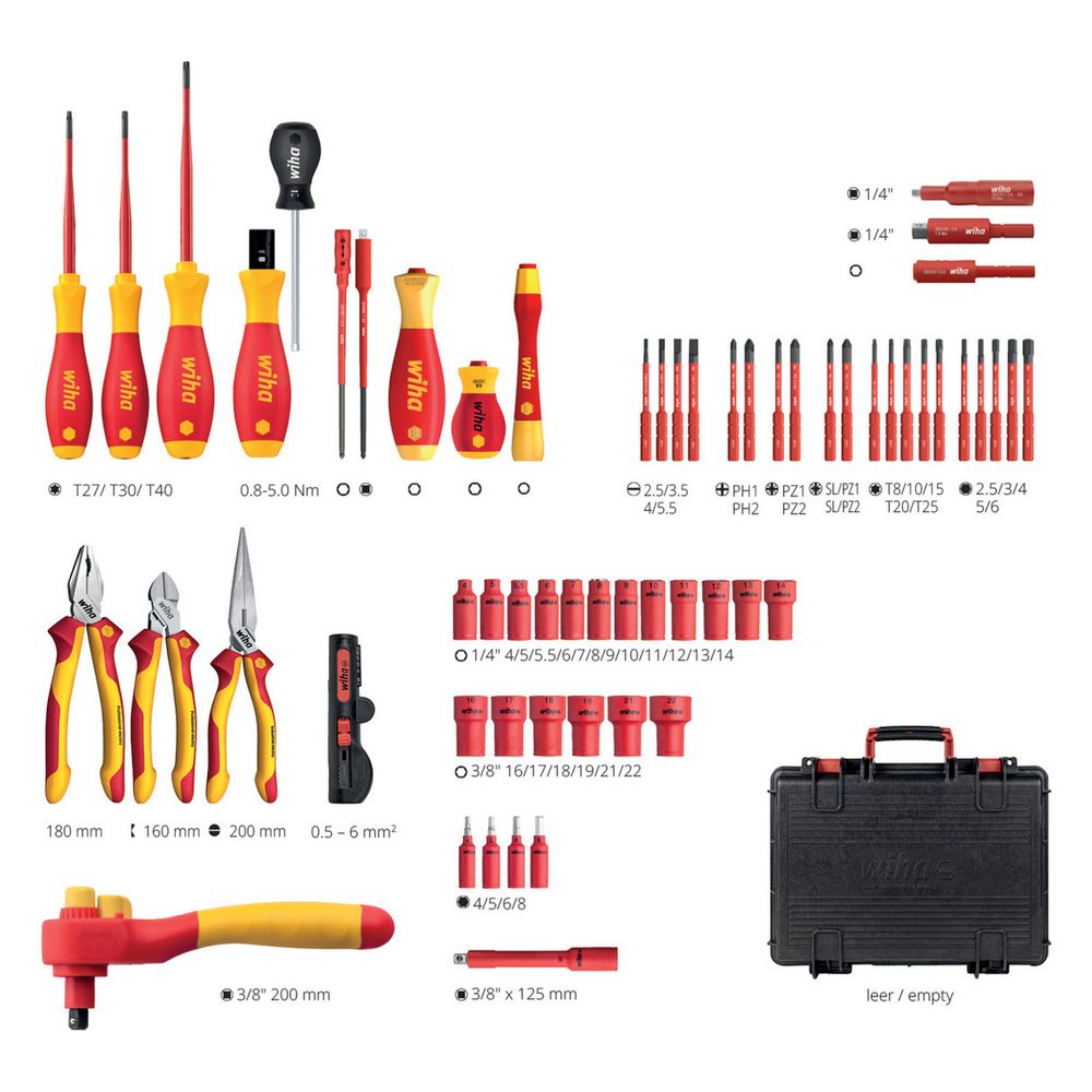 Wiha Werkzeugkoffer eMobility Set L, 62tlg, 45,7x36,7x18,3cm, Polypropylen... WIHA-45833 4010995458331 (Abb. 14)
