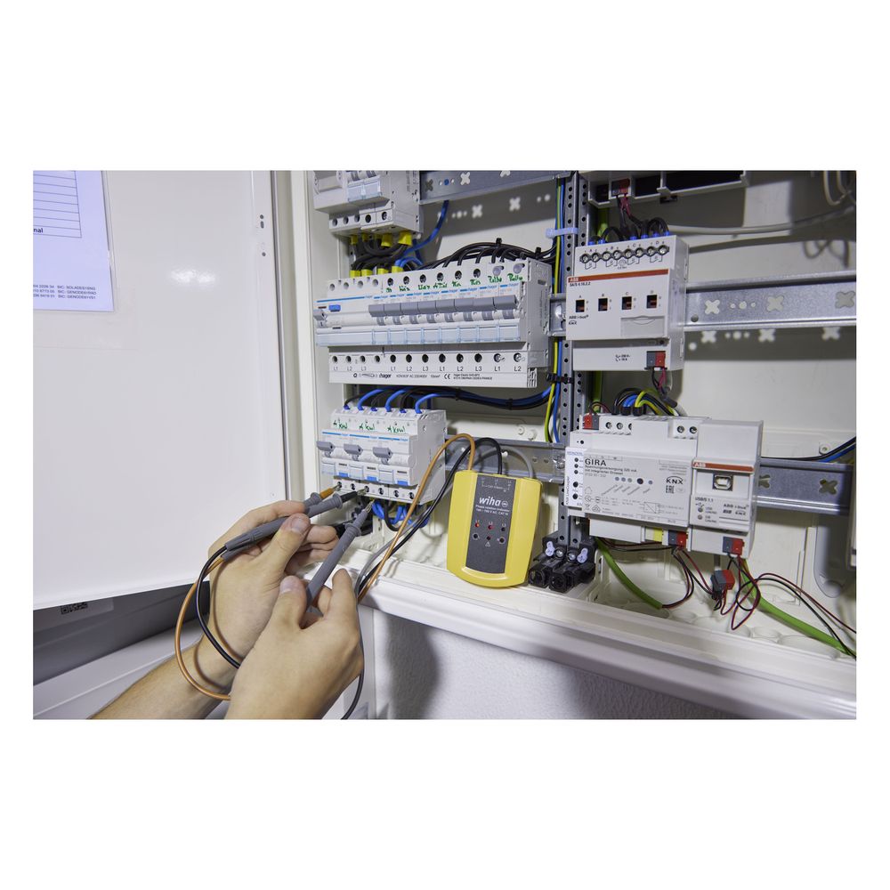 Wiha Drehfeldrichtungsanzeiger, 100-700V AC, CAT IV 600V, 93x75x31mm, SB25562... WIHA-45221 4010995452216 (Abb. 5)