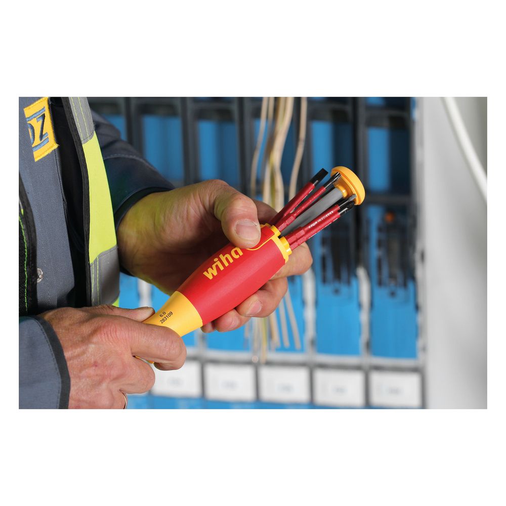 Wiha Magazin-Bithalter LiftUp electric 2831-09021, 1000V, 6 slimBits, Chrom-Vanadium Stahl... WIHA-38611 4010995386115 (Abb. 17)