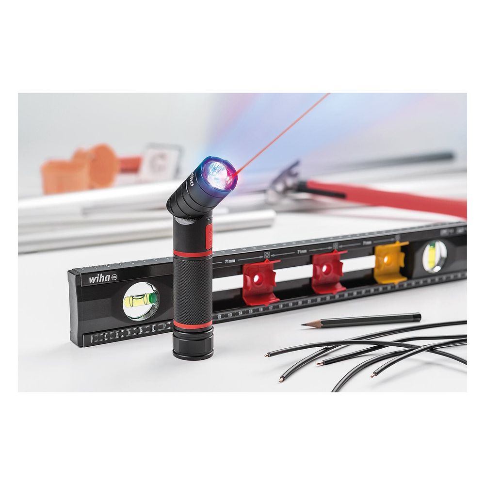 Wiha LED-Taschenlampe, 100-310 lm, 2 Leuchtstufen, Laser Klasse 2, 153mm, IPx4... WIHA-41286 4010995412869 (Abb. 14)