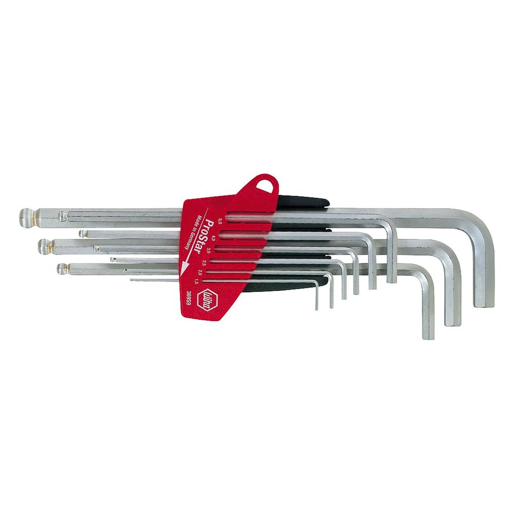 Wiha Sechskant-Winkelschraubendreher-Satz 369 S9, SW 1,5-10mm, mattverchromt... WIHA-07185 4010995071851 (Abb. 3)