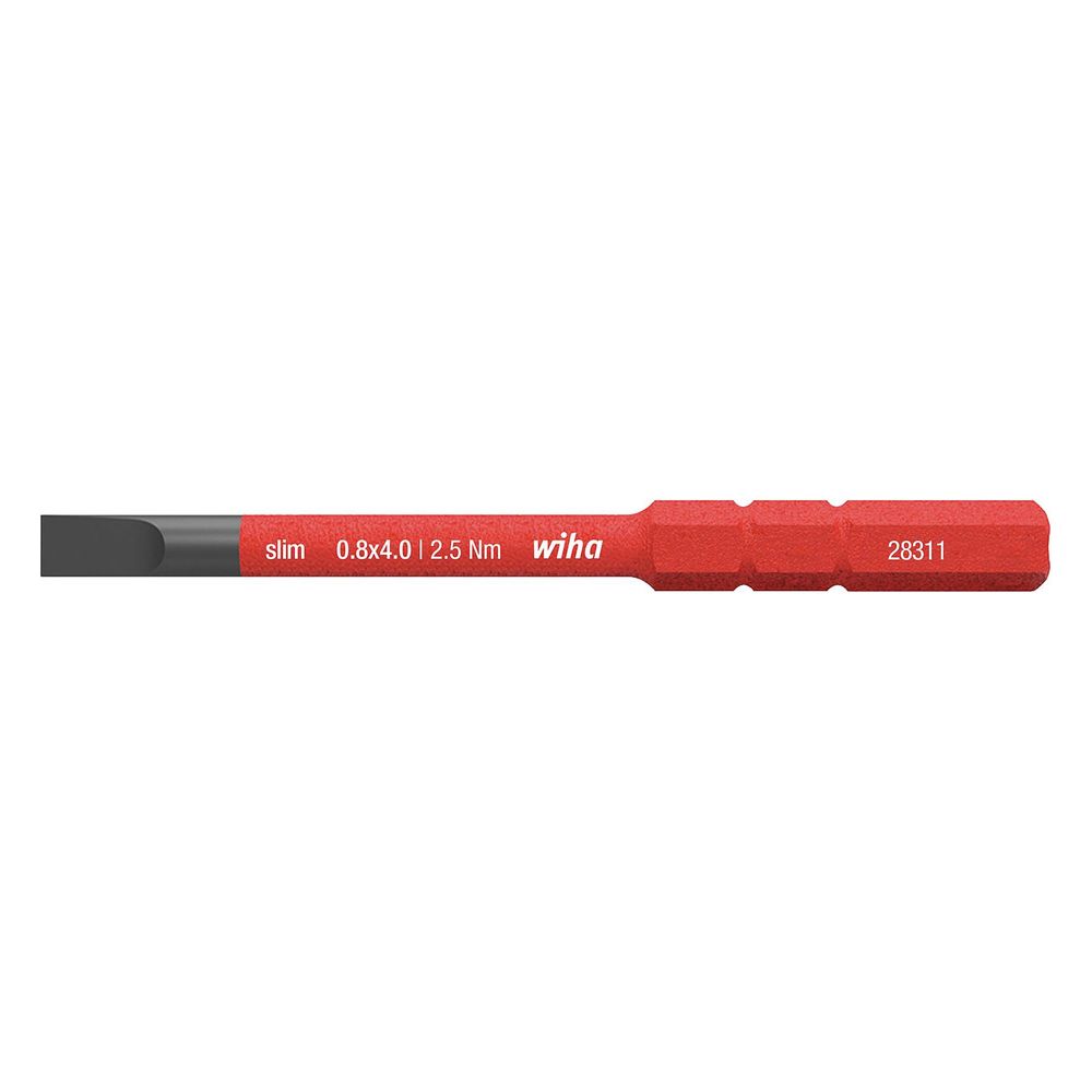 Wiha Schlitz-Bit slimBit electric 283110, 4,0x0,8x75mm, Chrom-Vanadium Stahl... WIHA-34580 4010995345808 (Abb. 3)