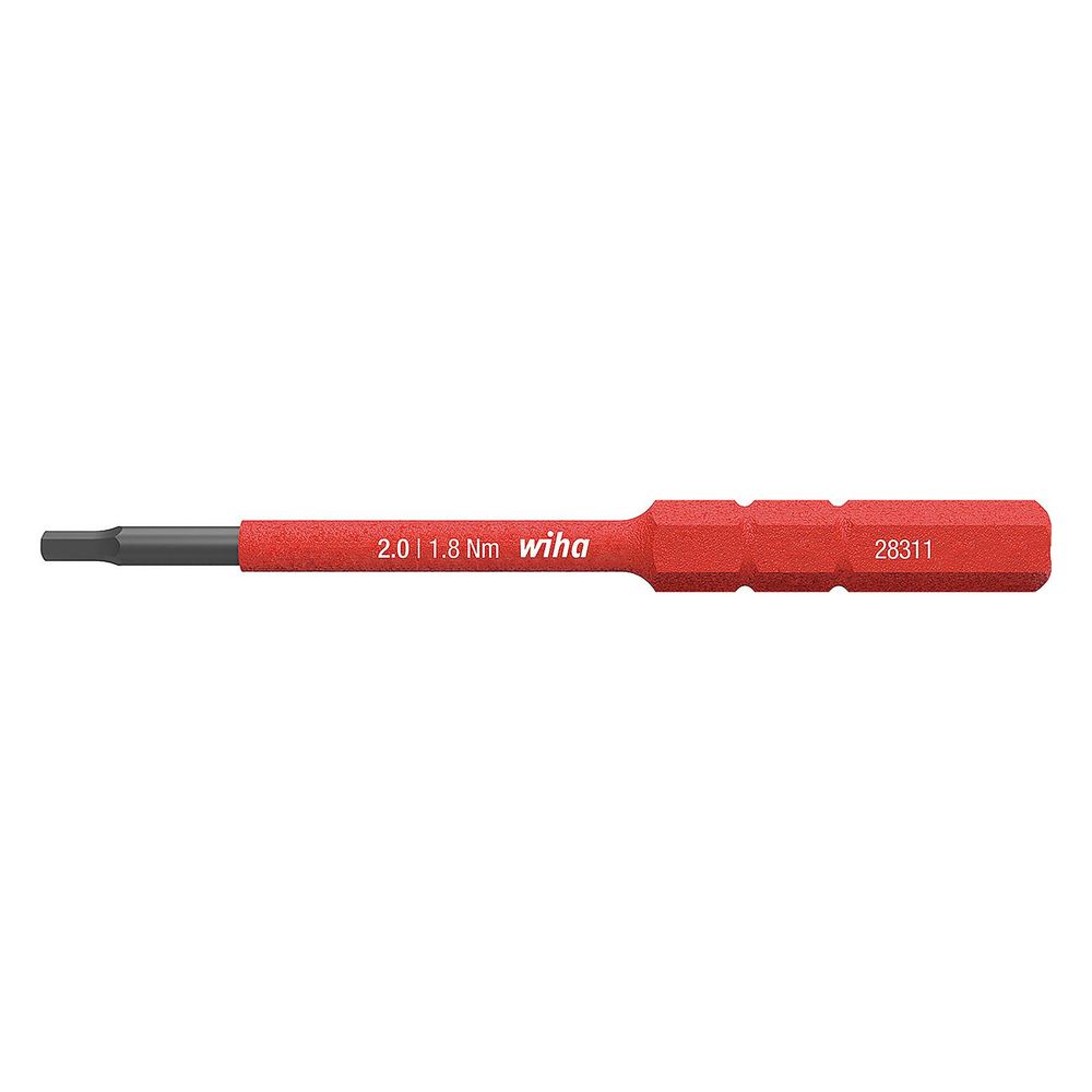 Wiha Innensechskant-Bit slimBit electric Vario 283118, SW 2,0mm, 75mm, 1,8 Nm... WIHA-37223 4010995372231 (Abb. 3)