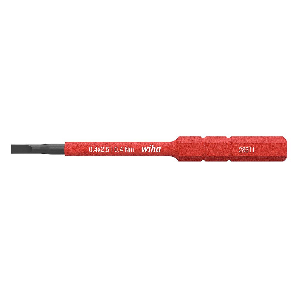 Wiha Schlitz-Bit slimBit electric Vario 2,5x0,4x75mm, 0,4 Nm, IEC 60900, 283110... WIHA-34578 4010995345785 (Abb. 3)