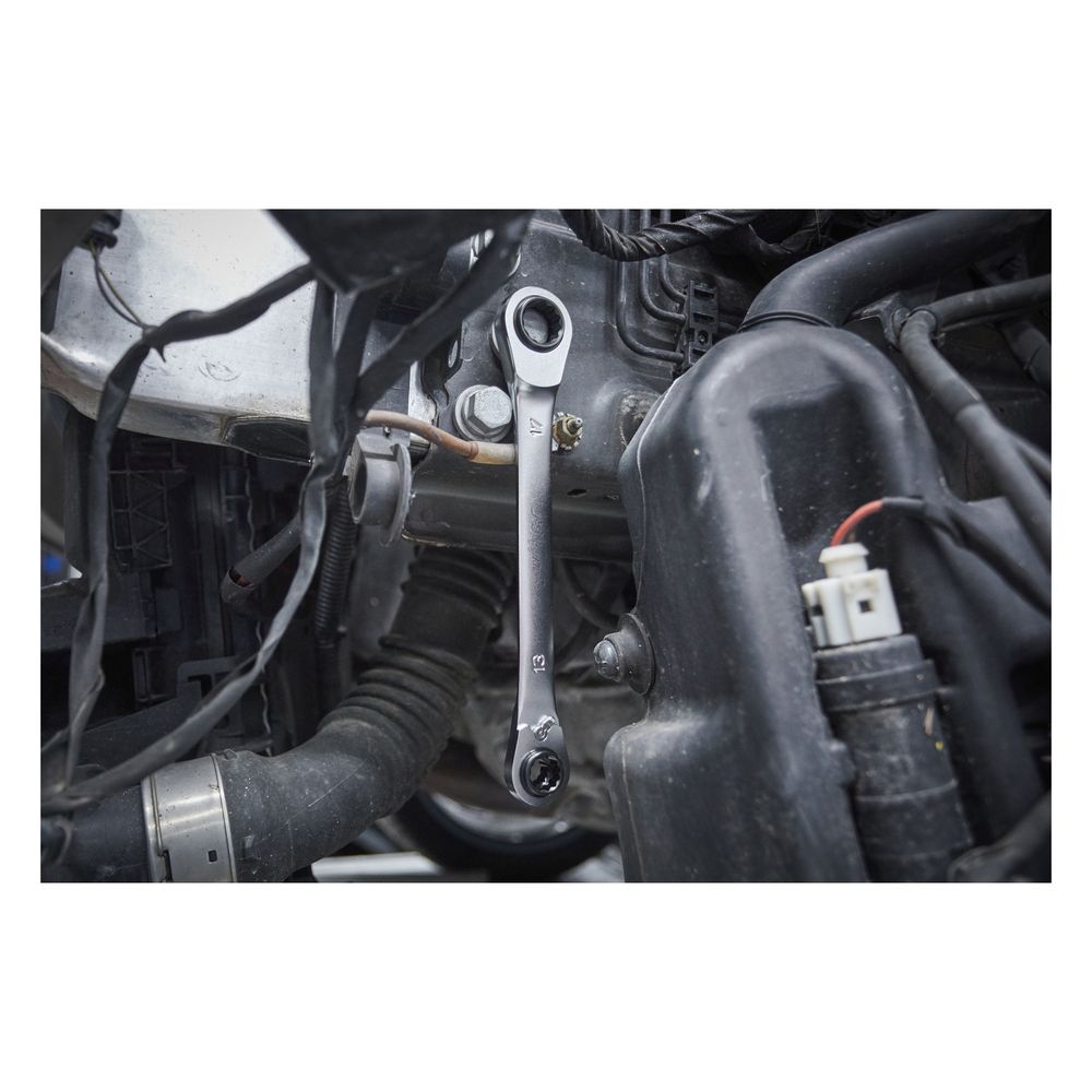 Wiha Doppelring-Ratschenschlüssel 4in1 SB3834-101, 10/13/17/19mm, 225mm, Chrom-Vanadium-St... WIHA-45421 4010995454210 (Abb. 19)