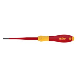 Wiha VDE-Schlitz-Schraubendreher SoftFinish electric slimFix 3201, 4,0x0,8x100mm, Chrom-Van... WIHA-35390 4010995353902 (Abb. 1)