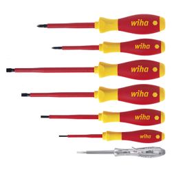 Wiha Schraubendrehersatz SoftFinish electric 320NK 7, 1.000V, 7-teilig, 2-Komponenten Griff... WIHA-00834 4010995008345 (Abb. 1)
