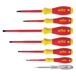 Wiha Schraubendrehersatz SoftFinish electric 320NK 7, 1.000V, 7-teilig, 2-Komponenten Griff... WIHA-00834 4010995008345 (Abb. 1)