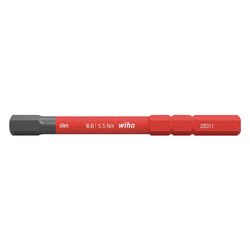 Wiha Innensechskant-Bit slimBit electric Vario, SW 6,0mm, 75mm, 283118... WIHA-37227 4010995372279 (Abb. 1)