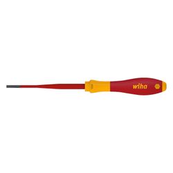 Wiha VDE-Schlitz-Schraubendreher SoftFinish electric slimFix 3201, 4,0x0,8x100mm, Chrom-Van... WIHA-35390 4010995353902 (Abb. 1)