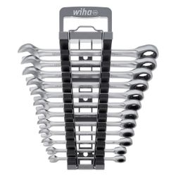 Wiha Ringratschen-Gabelschlüssel-Set, 8-19mm, 12-tlg, Chrom-Vanadium-Stahl, 30391... WIHA-44665 4010995446659 (Abb. 1)
