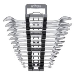 Wiha Doppelmaul-Gabelschlüssel-Set, 15 Grad Maulstellung, Chrom-Vanadium-Stahl, 12-teilig, ... WIHA-44753 4010995447533 (Abb. 1)