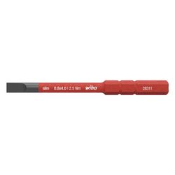 Wiha Schlitz-Bit slimBit electric 283110, 4,0x0,8x75mm, Chrom-Vanadium Stahl... WIHA-34580 4010995345808 (Abb. 1)