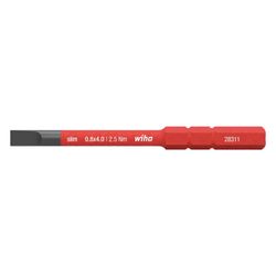 Wiha Schlitz-Bit slimBit electric 283110, 4,0x0,8x75mm, Chrom-Vanadium Stahl... WIHA-34580 4010995345808 (Abb. 1)