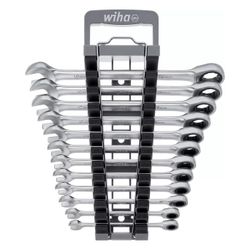 Wiha Ringratschen-Gabelschlüssel-Set, 8-19mm, 12-tlg, Chrom-Vanadium-Stahl, 30391... WIHA-44665 4010995446659 (Abb. 1)