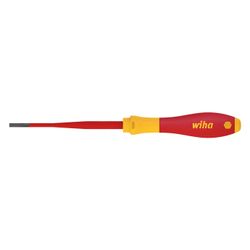 Wiha VDE-Schlitz-Schraubendreher SoftFinish electric slimFix 3201, 3,5x0,6x100mm, Chrom-Van... WIHA-35446 4010995354466 (Abb. 1)