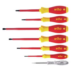 Wiha Schraubendrehersatz SoftFinish electric 320NK 7, 1.000V, 7-teilig, 2-Komponenten Griff... WIHA-00834 4010995008345 (Abb. 1)