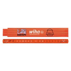 Wiha Gliedermaßstab Longlife, 2m, 10 Glieder, 15mm, 1.000V, Orange, 4102008... WIHA-42068 4010995420680 (Abb. 1)