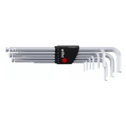 Wiha Winkelschlüssel-Set Sechskant mit Kugelkopf, 1,5-10mm, silber... WIHA-02292 4010995022921 (Abb. 1)
