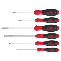 Wiha Schraubendreher-Satz SoftFinish, 6-teilig, Schlitz/Pozidriv, Rundklinge, 606g, 2-Kompo... WIHA-07153 4010995071530 (Abb. 1)
