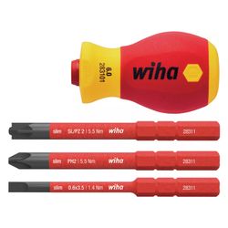 Wiha Bithalter-Set Stubby slimVario electric SB28310101, 4-teilig, isoliert, 1000V... WIHA-41230 4010995412302 (Abb. 1)