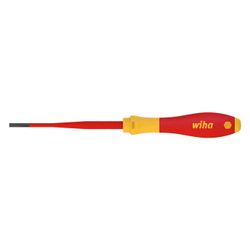 Wiha VDE-Schlitz-Schraubendreher SoftFinish electric slimFix 3201, 4,0x0,8x100mm, Chrom-Van... WIHA-35390 4010995353902 (Abb. 1)