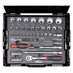 Wiha Steckschlüssel-Set 1/4" und 1/2", 60tlg, 33397... WIHA-44685 4010995446857 (Abb. 1)