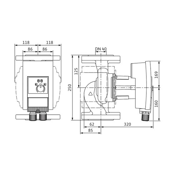 Wilo Yonos MAXO-Z plus Nassläufer-Hocheffizienzpumpe 40/0,5-16, 670W, 230V, DN 40, PN 6/10