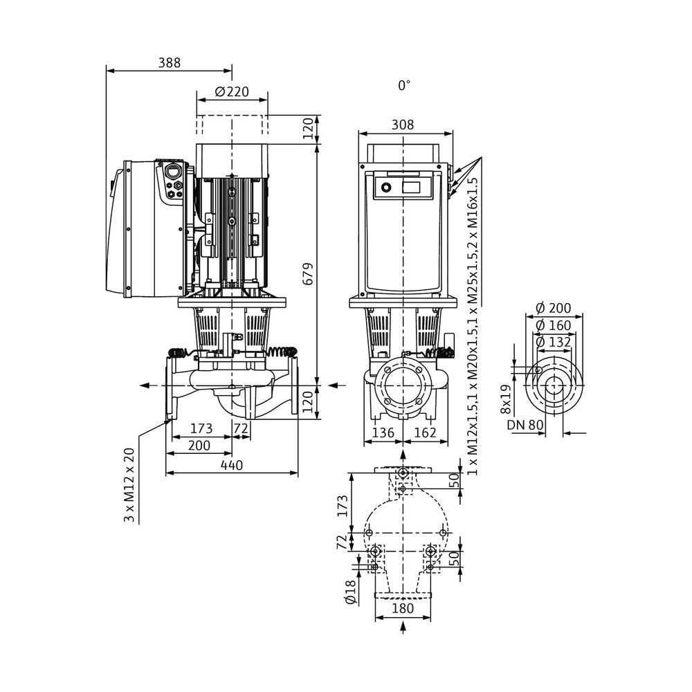 Wilo Trockenläufer-Hocheffizienz-Einzelpumpe Stratos GIGA 80/2-31/11-R1 DN80 11.3kW... WILO-2191966 4048482819921 (Abb. 2)