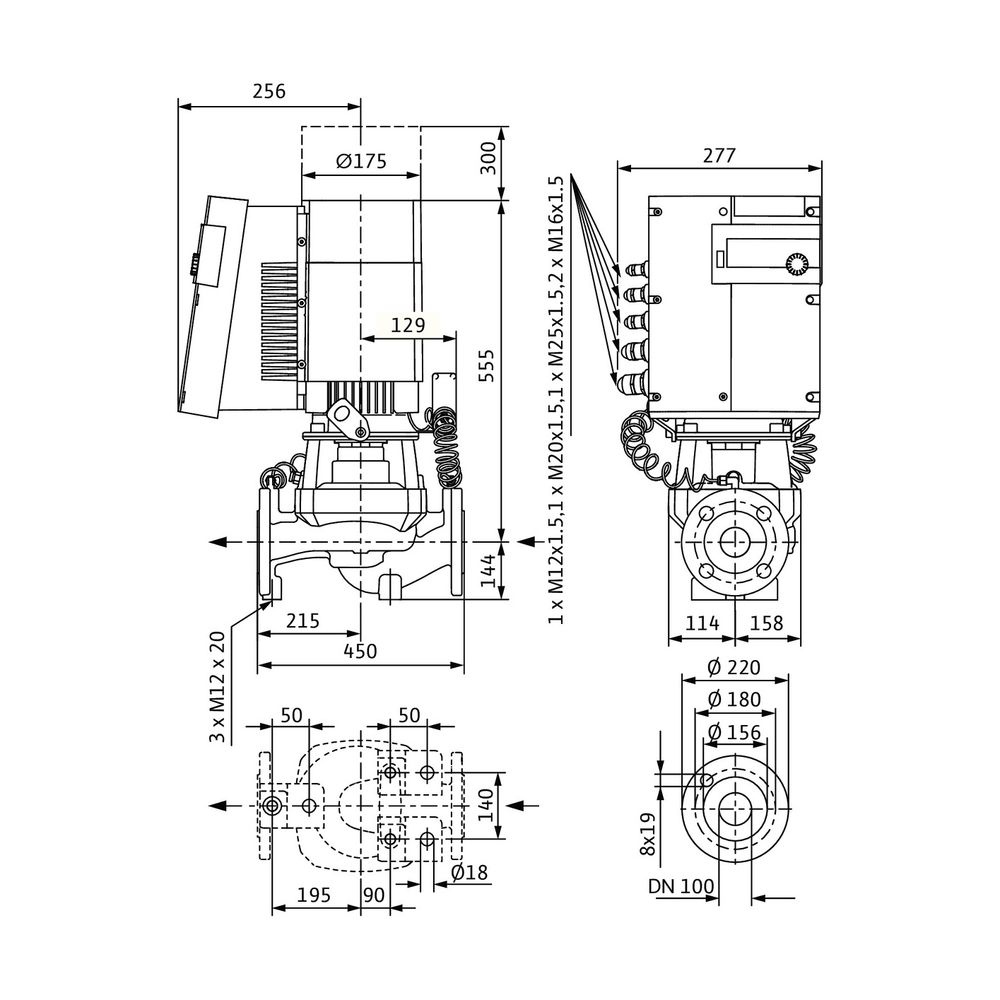 Wilo Trockenläufer-Hocheffizienz-Einzelpumpe Stratos GIGA 100/1-13/2,3 DN100 2,3kW... WILO-2170135 4048482794075 (Abb. 2)